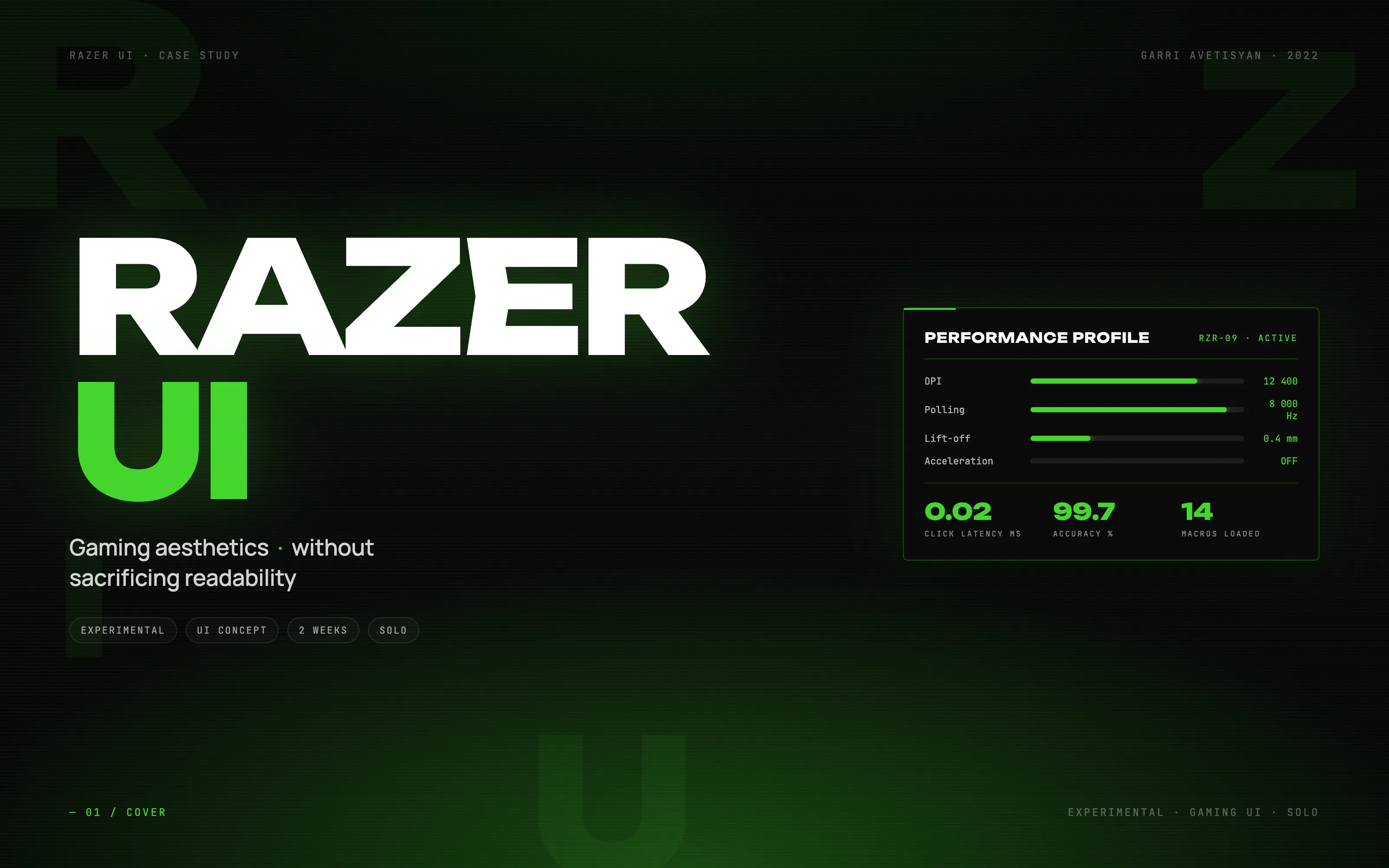 Razer UI — project preview